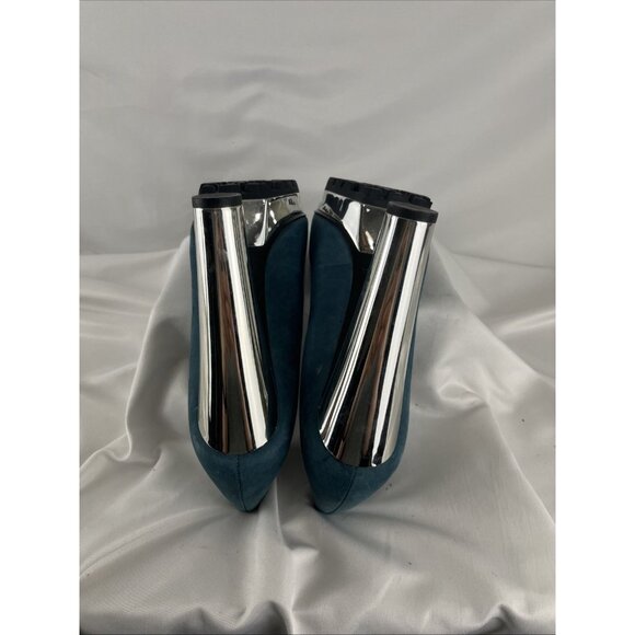 Pour La Victoire Suede Heel with Metallic Heel Women's Size 9.5 - Picture 5 of 11